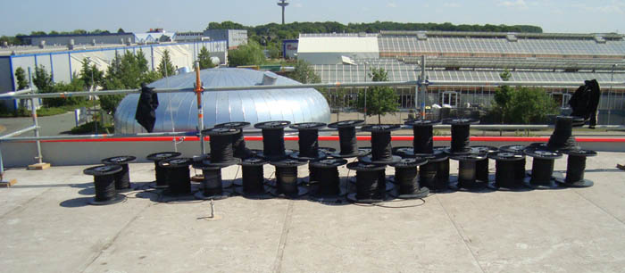 Verwendete Kabelrollen - Ratio Großmarkt Münster - Loddenheide